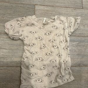 Rylee + Cru Beige Koala Print Short Sleeve Tee